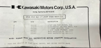 Kawasaki KAF25-009 Mule 2510 4x4 C/V  Joint Guard  New Genuine