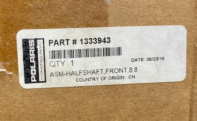 Polaris 1333943  Asm-Halfshaft, Front, 8.8 New Genuine