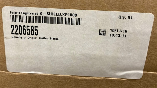 Polaris 2206585 K-Service, Heatshield, Rzr, 1000 New Genuine