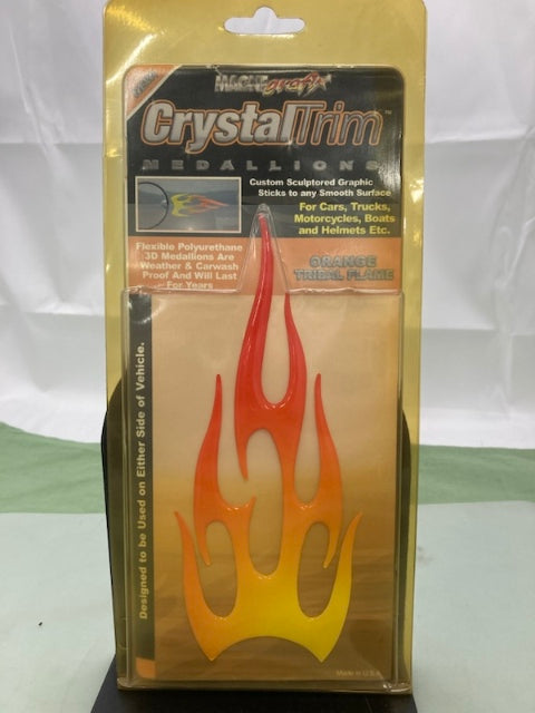 CrystalTrim 00205 Orange Tribal Flame Medallions 3D Decal New Genuine