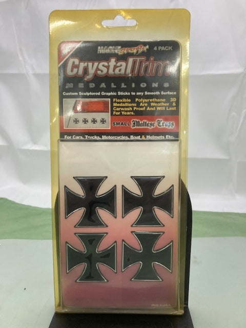 CrystalTrim 00207 Small Maltese Cross Medallions 3D Decal New Genuine