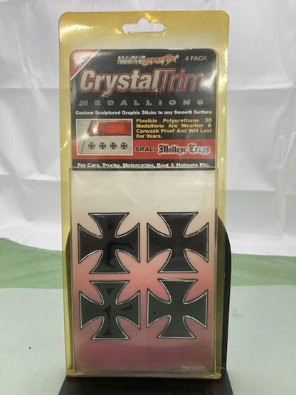 CrystalTrim 00207 Small Maltese Cross Medallions 3D Decal New Genuine