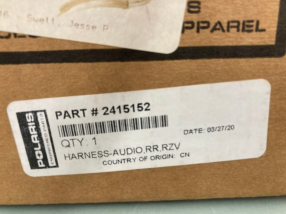 Polaris 2415152 Audio Harness RR RZV for RZR New Genuine