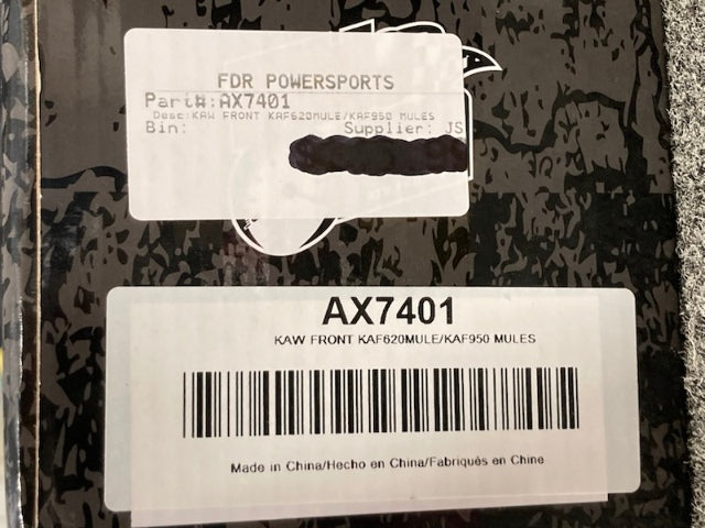 Wide Open AX7401 Kawasaki Front Axle KAF620MULE/KAF950 MULES New Genuine