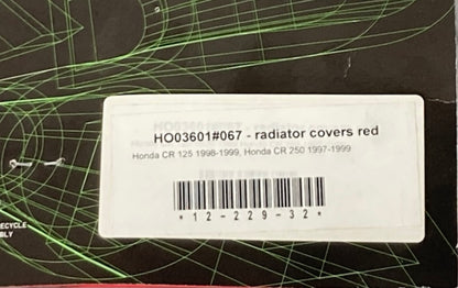 UFO Plast HO03601#067 Radiator Covers - Red New Genuine