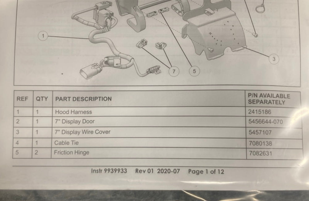 Polaris 2884972 Ride Command 7S Glove-Touch Display Install Kit New Genuine