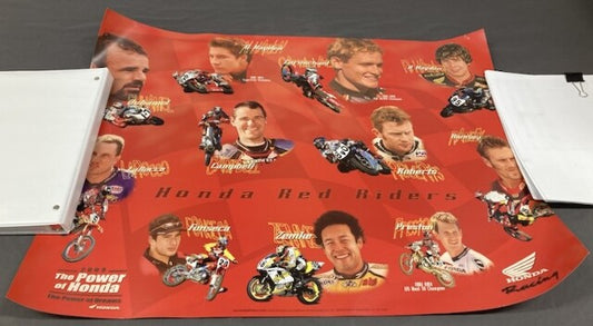 Red Riders 2003 Team Honda Poster 21"x 28" Genuine