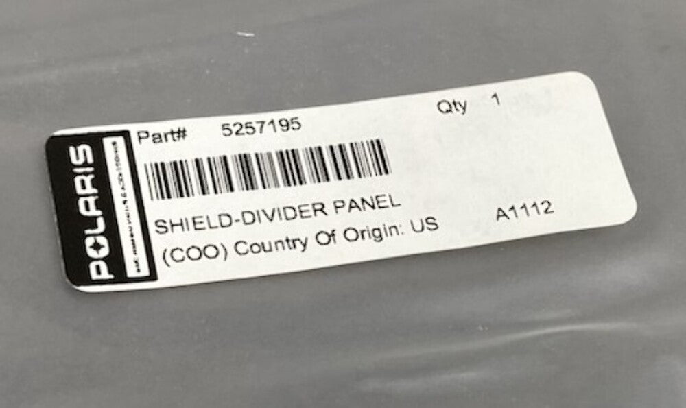 Polaris 5257195 Shield, Divider, Panel New Genuine
