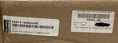 Polaris 1522843-655 Rim-Rr, 14X8, Cast, 63.5, Flsh, Blk New Genuine