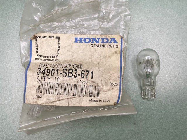 Qty 2 Honda 34901-SB3-671 Bulb New Genuine