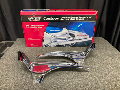 Show Chrome 52-822 Battery Side Covers New Genuine