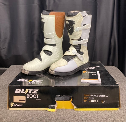 Thor 3410-1059 Blitz Boot MX Size 9 White New Genuine