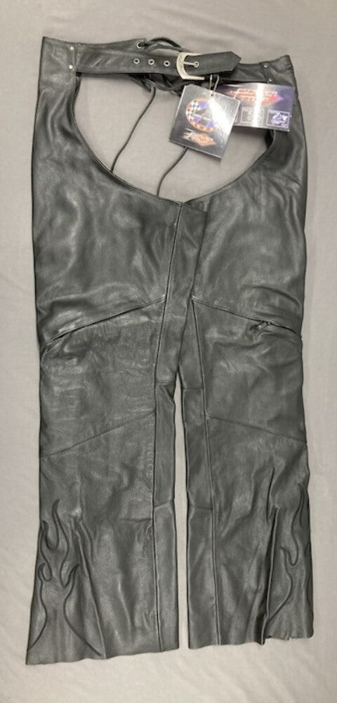 Power Trip 544-0002 Womens Large Power Glide Chaps Black New Genuine