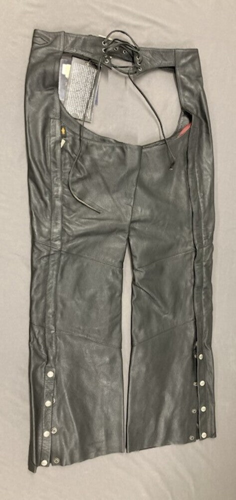 Power Trip 544-0002 Womens Large Power Glide Chaps Black New Genuine