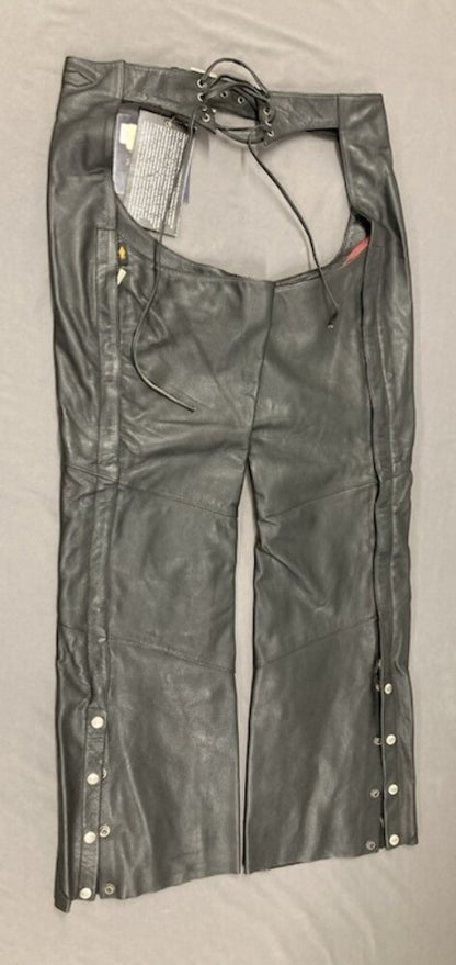 Power Trip 544-0002 Womens Large Power Glide Chaps Black New Genuine