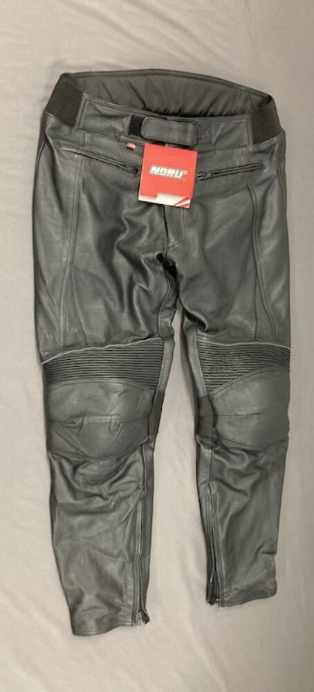 Noru 7356210538 Kuro Men's Size 38 Leather Knee Pad Pants Black New Genuine
