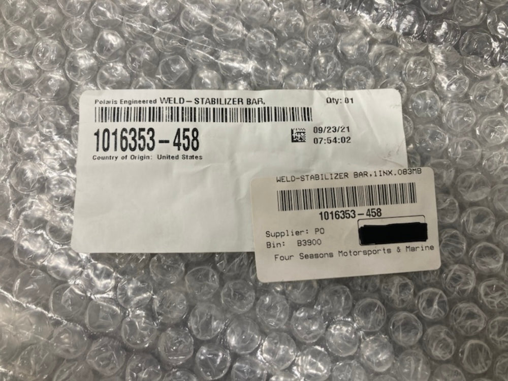Polaris 5340278-458 Stabilizer Tube, Matte Black New Genuine