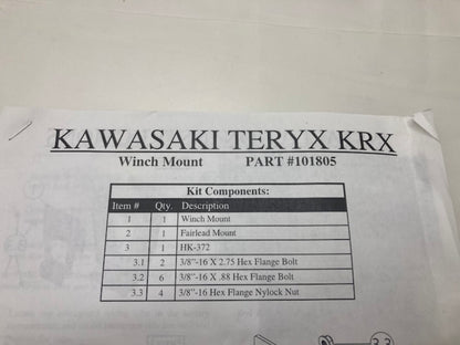 Kawasaki 101805 Winch Mount New Genuine