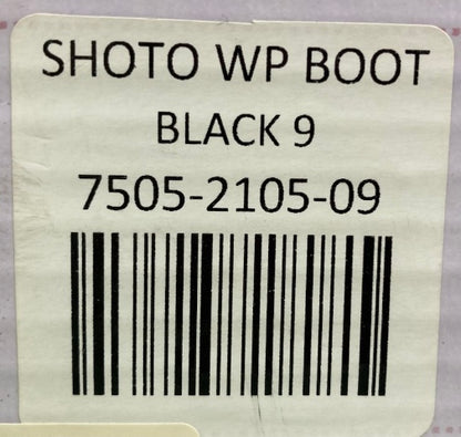 Noru 7505-2105-09 Shoto WP Black Boot Size 9 New Genuine