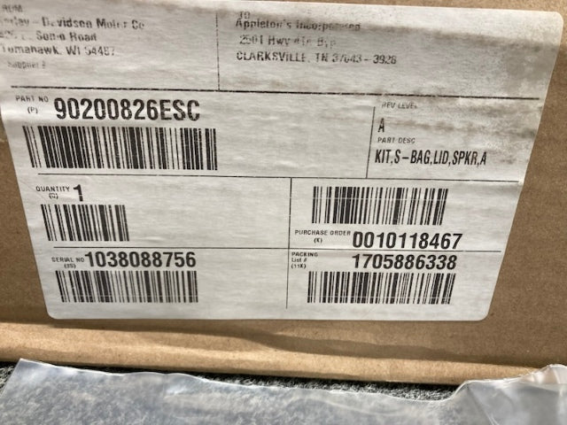 Harley-Davidson 90200826ESC RH Saddlebag Speaker Lid New Genuine