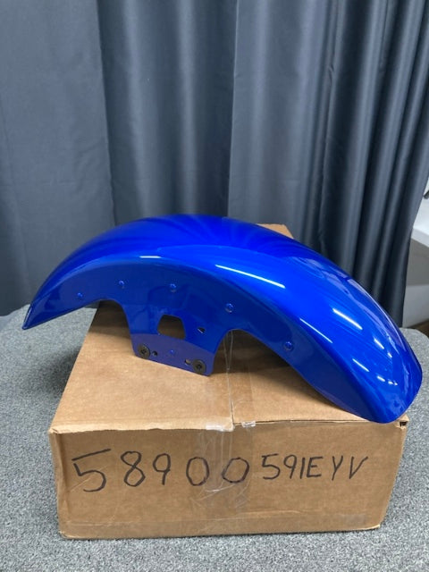 Harley-Davidson 58900591EYV Chopped Front Fender Kit Billiard Blue New Genuine