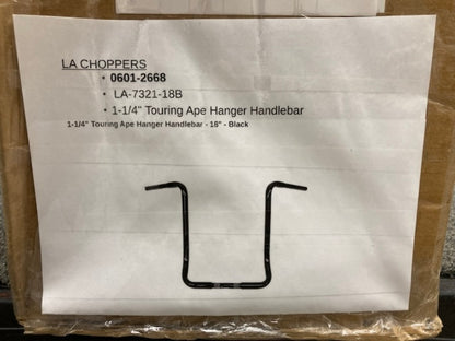LA Choppers LA-7321-18B Ape Hanger Handlebars 18" 1-1/4 Black New Genuine