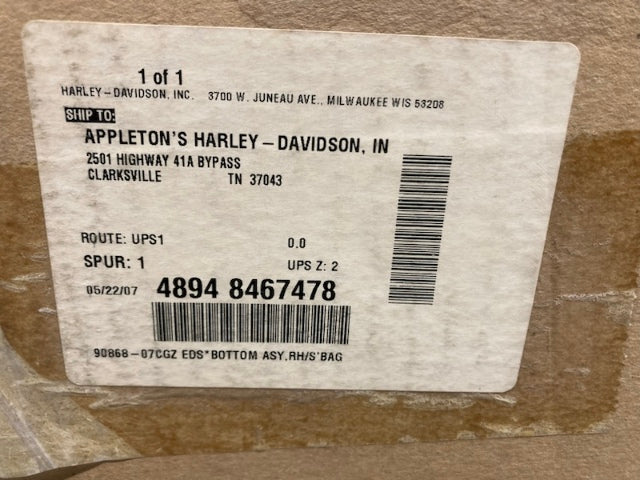Harley-Davidson 90868-07CGZ Saddlebag Bottom Olive Pearl/Vivid Black New Genuine