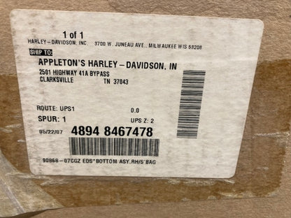 Harley-Davidson 90868-07CGZ Saddlebag Bottom Olive Pearl/Vivid Black New Genuine