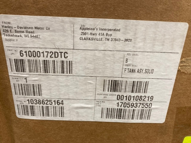 Harley-Davidson 61000172DTC Fuel Tank Morocco Gold Pear New Genuine