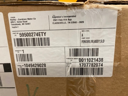 Harley-Davidson 59500274ETY Rear Fender Antelope Metallic New Genuine