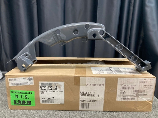 Harley-Davidson 90201127EGZ LH Saddlebag Support Gunship Grey New Genuine