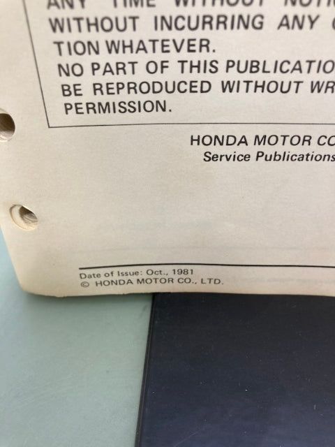 Honda 61MC700 CX500 Turbo Shop Manual '82 Genuine