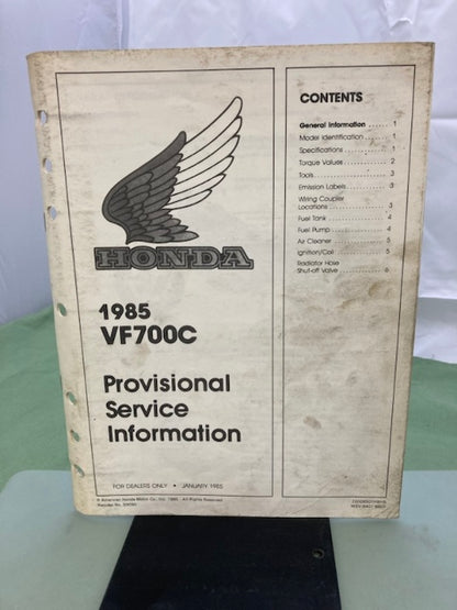 Honda 61MB004 VF700S VF700C VF750S VF750C Shop Manual '82-'85 Genuine