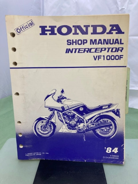 Honda 61MB600 Interceptor VF1000F Shop Manual '84 Genuine