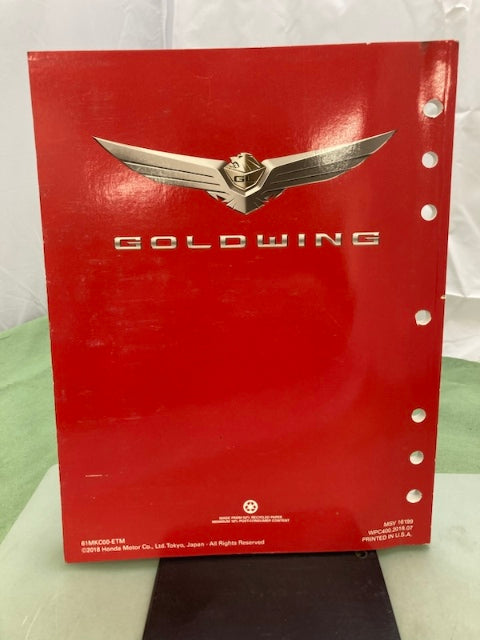 Honda 61MKC00 GL1800/D/DA GL1800B/BD Gold Wing Tour Service Manual '18 Genuine