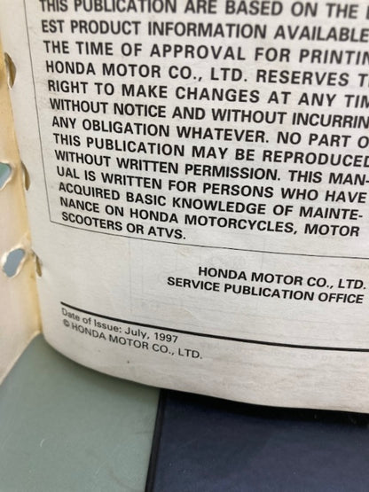Honda 61HM307 TRX300EX Fourtrax Service Manual '93-'00 Genuine