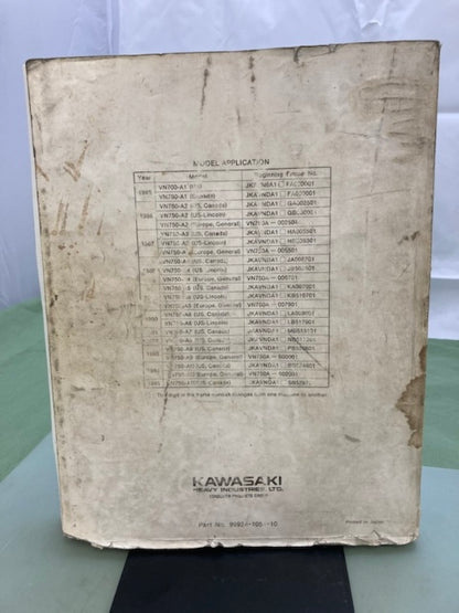 Kawasaki 99924-1054-10 VN750 Twin Vulcan Service Manual '95 Genuine