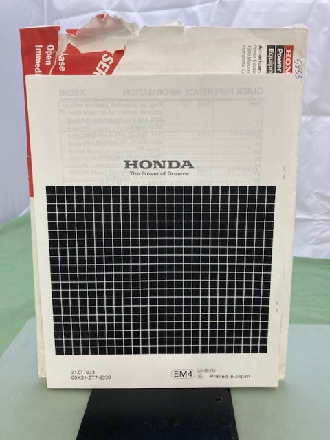 Honda 31ZT7633 EU3000is Generator Owner's Manual '16 New Genuine