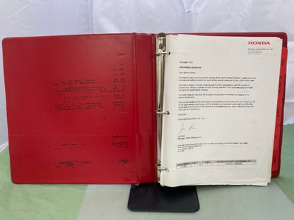 Honda Redbook 2008 Binder With Spec Sheets Genuine