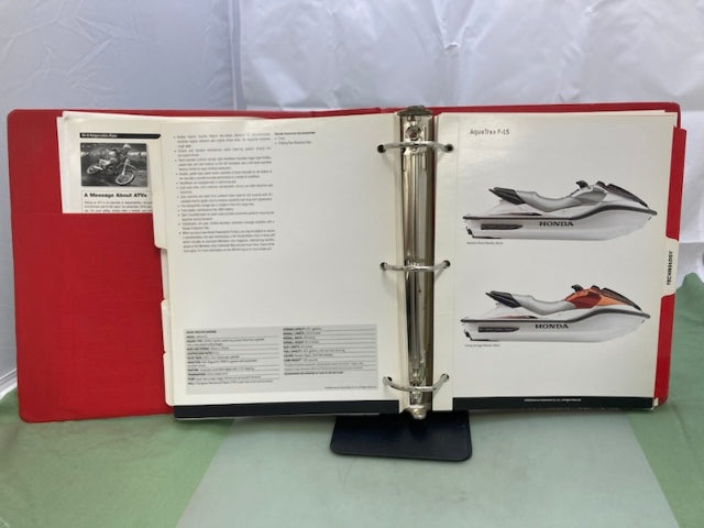 Honda Redbook 2009 2010 Binder With Spec Sheets Genuine