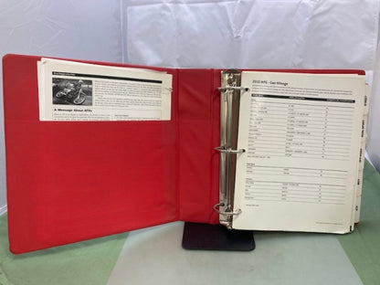 Honda Redbook 2009 2010 Binder With Spec Sheets Genuine