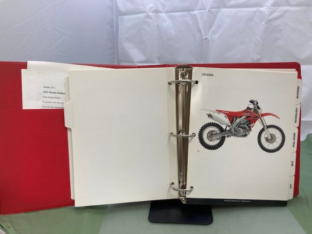 Honda Redbook 2011 2012 Binder With Spec Sheets Genuine