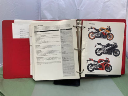 Honda Redbook 2011 2012 Binder With Spec Sheets Genuine