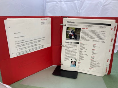 Honda Redbook 2015 Binder With Spec Sheets Genuine