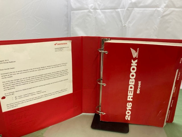 Honda Redbook 2016 Binder With Spec Sheets Genuine