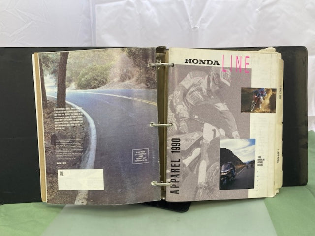 Honda Hondaline Motorcycle Accessories Apparel Parts Catalog Binder 1990 Genuine
