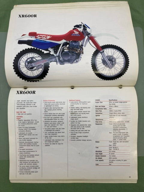 Honda Redbook 1990 With Spec Sheets Genuine