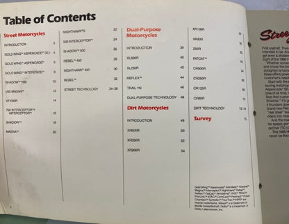 Honda Redbook 1986 With Spec Sheets Genuine