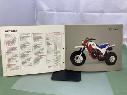Honda ATV Redbook 1986 With Spec Sheets Genuine