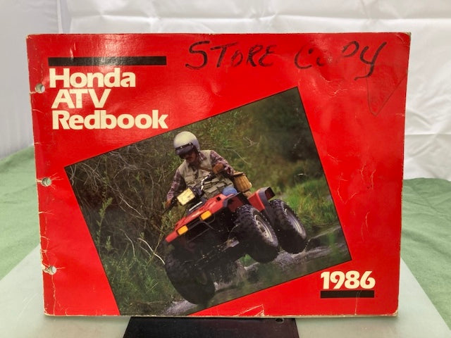 Honda ATV Redbook 1986 With Spec Sheets Genuine
